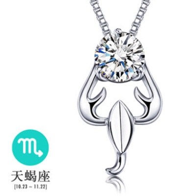 925 Perak Liontin Untuk Wanita Zodiak (Tanpa rantai) Perhiasan Fashion