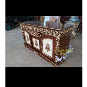 Meja konsol Konsul kayu jati meja rak tv bufed lemari tv ukir Jepara bahan kayu jati
