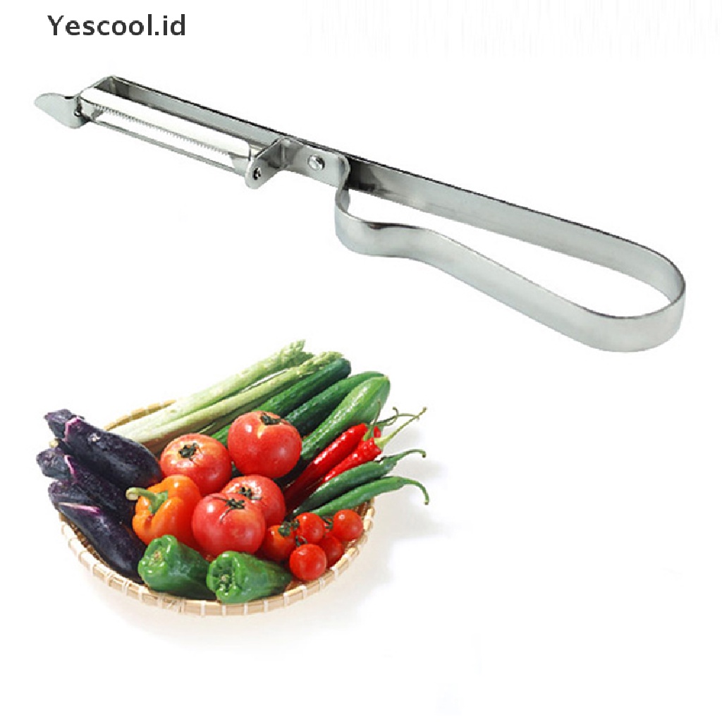 Alat Pengupas Pengiris Sayuran Buah Apel Kentang Bahan Stainless Steel