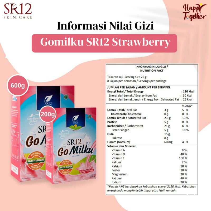 

GoMilku SR12 Susu Kambing Etawa Bubuk Rasa Stroberi Tingkatkan Daya Tahan Imunitas Tubuh Tanpa Gula Bebas Pengawet Tinggi Kalsium Cegah Tulang Keropos Asi Booster Solusi Masalah Pernapasan Pernafasan Asma Bronkhitis Sesak Napas