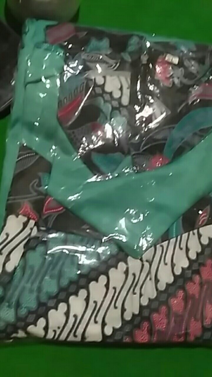 Gamis Batik Kombinasi Velvet Mewah Elegan M L Xl