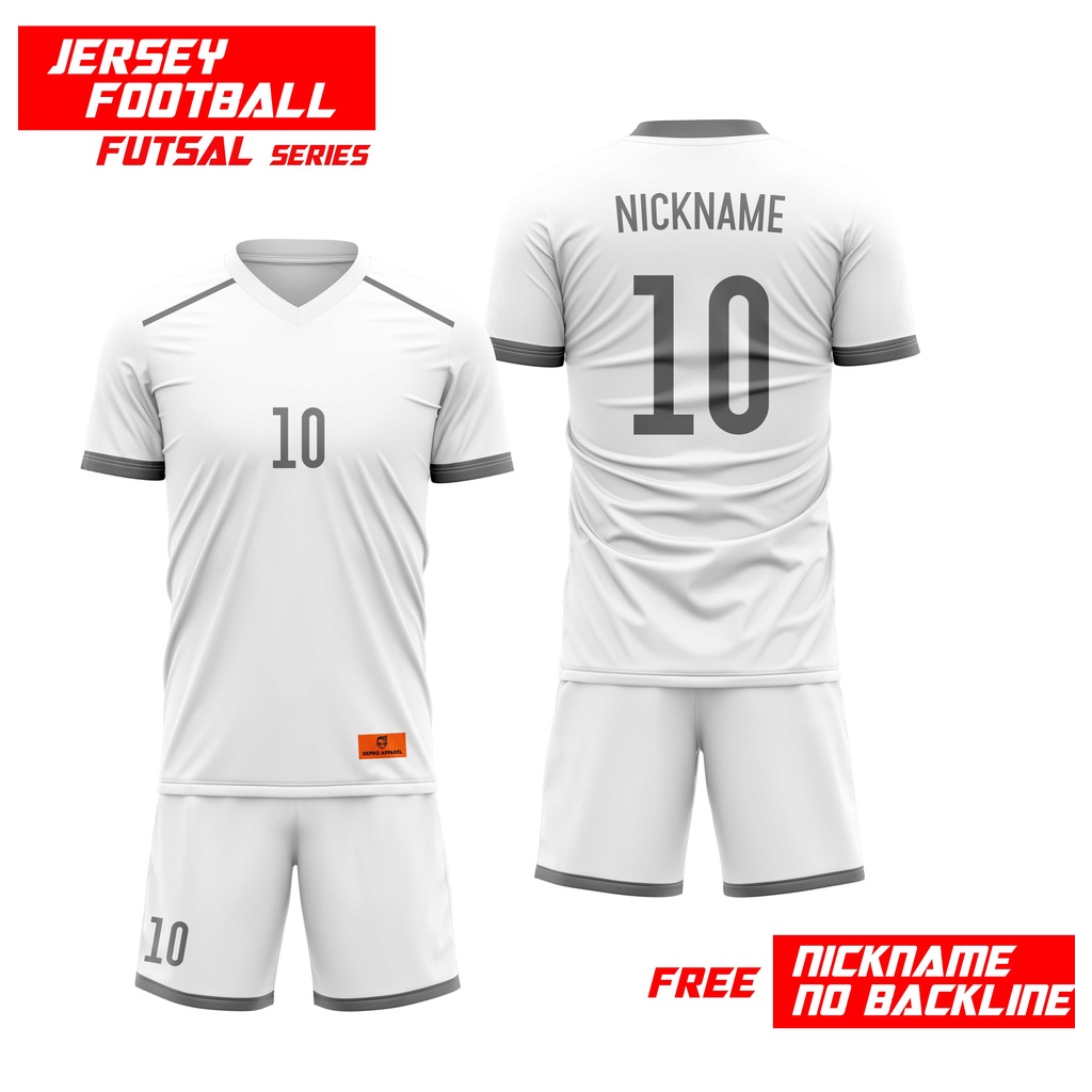 JERSEY FUTSAL BOLA FOOTBALL LIGNE GRAY FULLPRINT