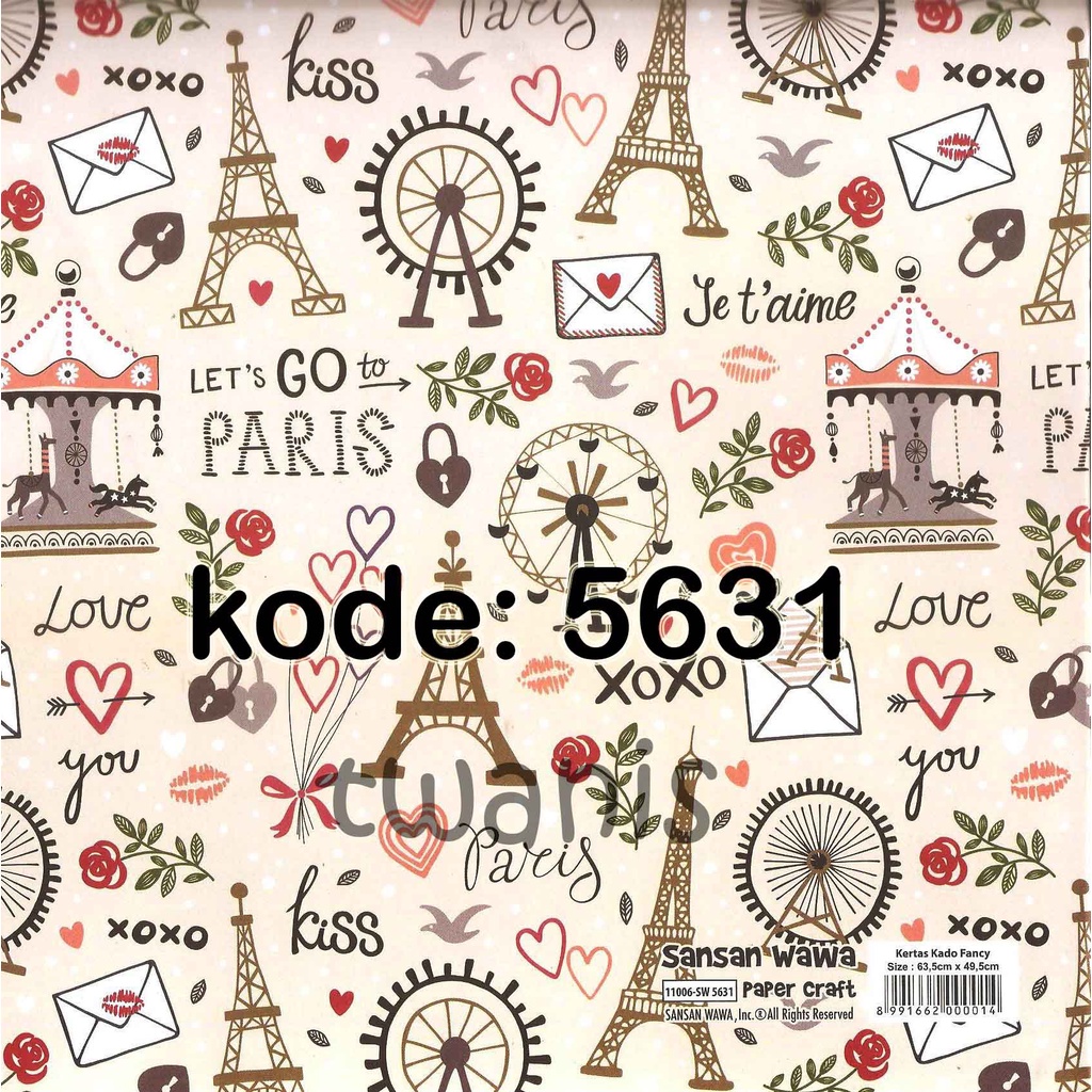 

KERTAS KADO PARIS SANWA KODE 5631 ISI 25 LEMBAR BISA CAMPUR MOTIF LAIN