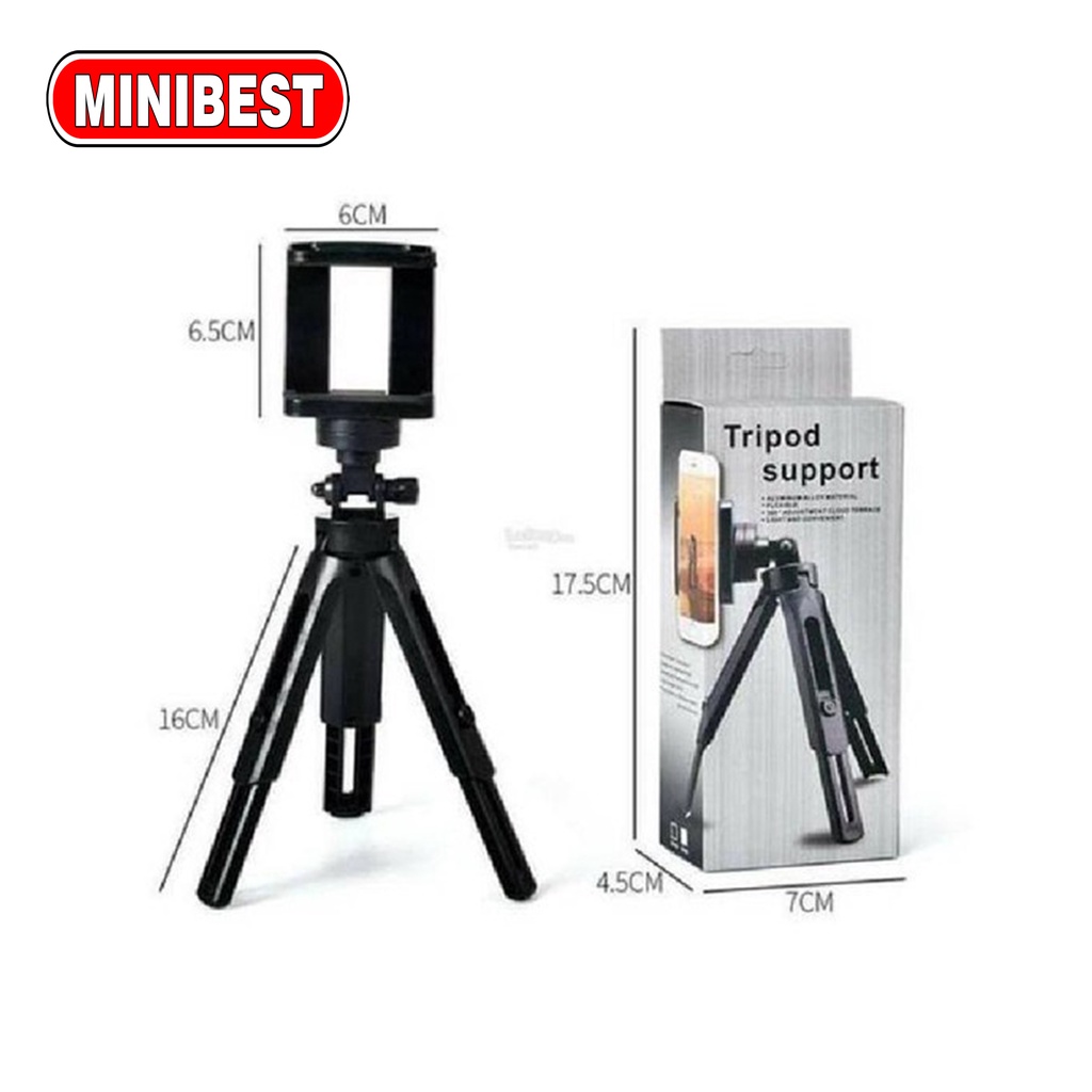 Tripod Support Mini - Phone Extendable With Holder U Penyangga HP Smartphone [TM-01 &amp; TM-02]