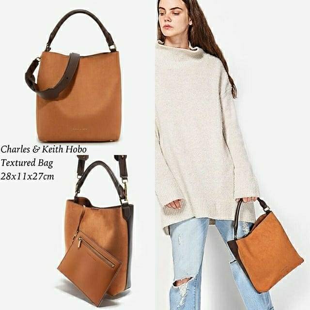 Charles and Keith Textured Hobo Bag