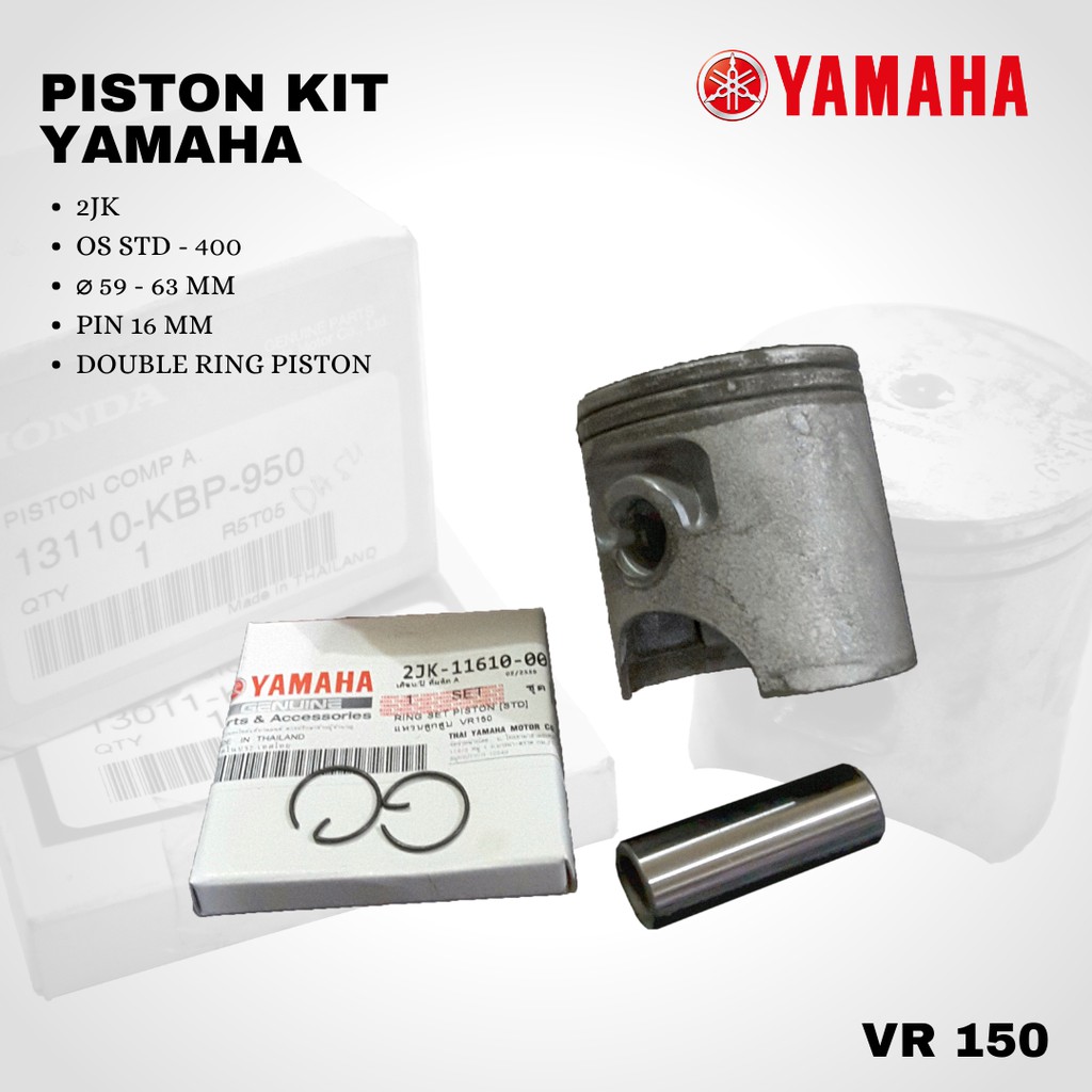 Seher Piston kit Vr 150 pin 16 os std - 400 yamaha 2JK