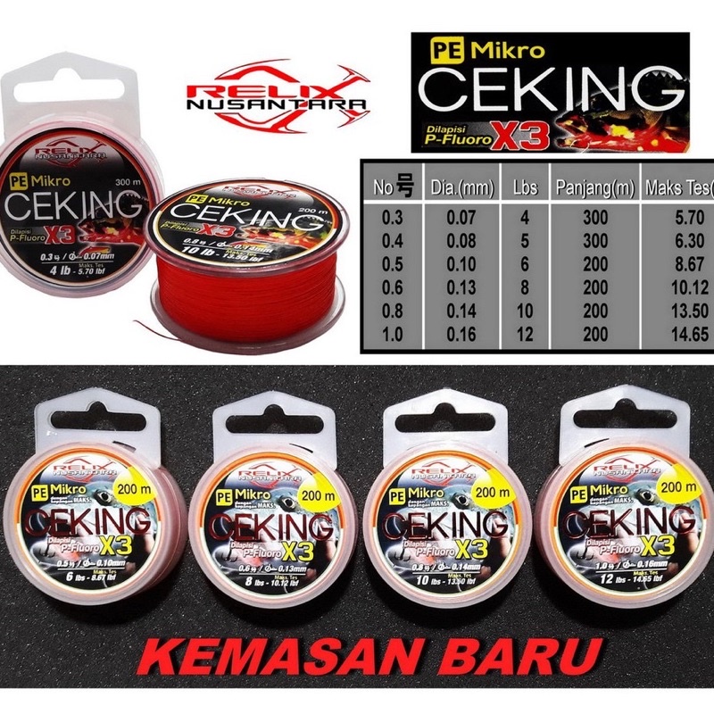 Senar Pancing Pe Relix Nusantara Ceking HS X3 200 Meter