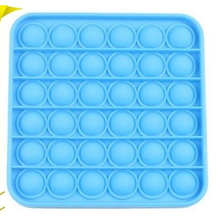 TOKOJUJUR  Pop It BESAR AMONG US DINO UNICORN SEGIEMPAT JUMBO RAINBOW PUZZLE MAINAN EDUKASI ANAK-Segi4 Biru