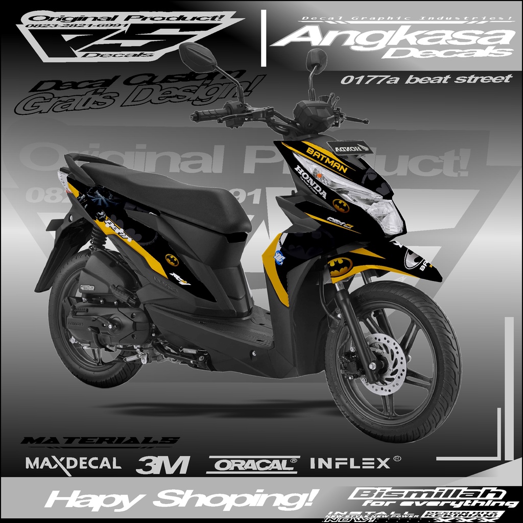 0177a DECALS STIKER FULLBODY CUSTOM MOTOR BEAT STREET