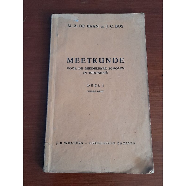 Ilmu Ukur Berbahasa Belanda MEETKUNDE (Bekas,Original & Segel)