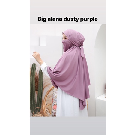 Koyu Hijab Big Bergo Jersey instan Alana Mask Best Seller