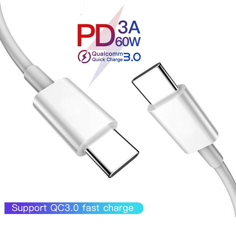 Kabel Data 3A 60W Kabel Charge Cepat Universal Untuk Tipe-C Ke Tipe-C Samsung Kabel PD Fast Charging USB C Cable