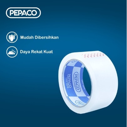 Pepaco Lakban / Plakban / Isolasi Bening uk. 2 inch x 90 yard (1 roll)