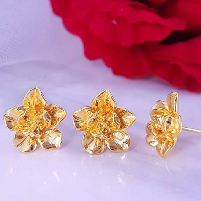 ANTING KENDARI TUSUK LAPIS EMAS 24K