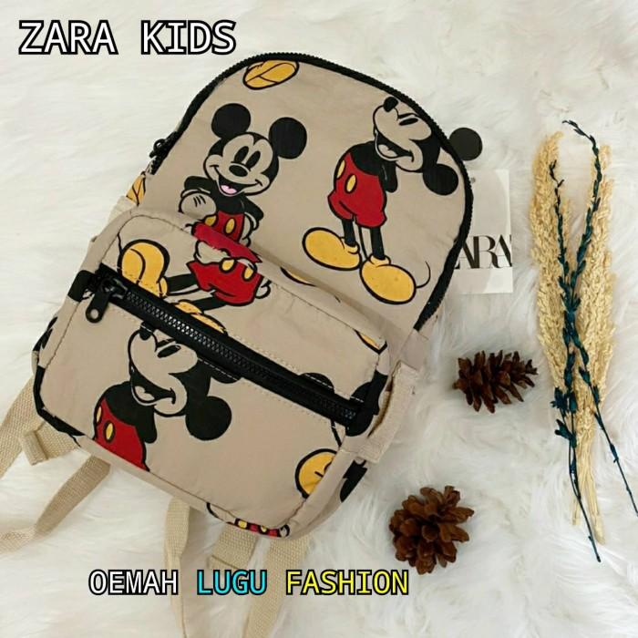 (Bisa Cod) Backpack Zara Mickey Kids / Ransel Anak Free Belt Bag