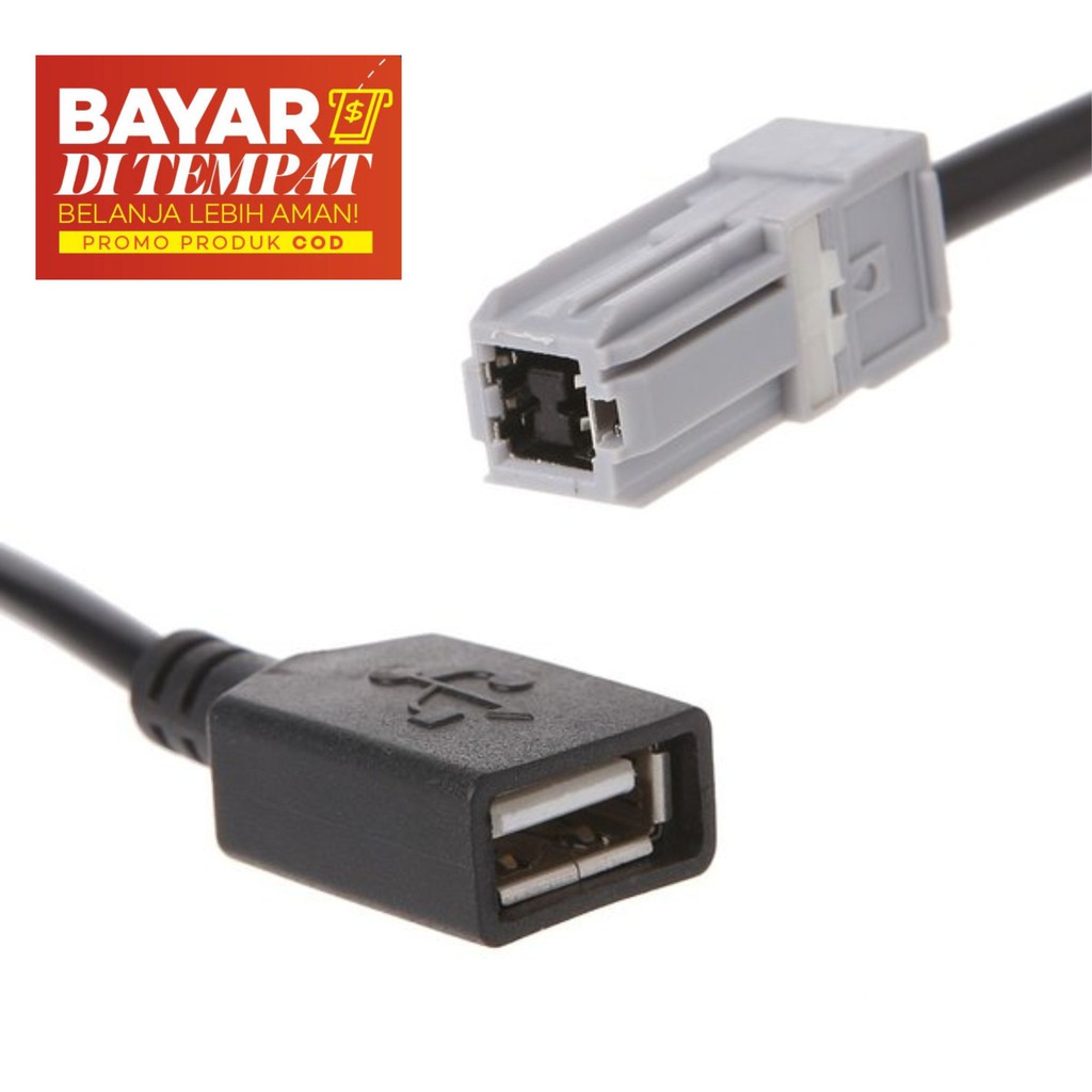 Jual Kabel Aux To USB Untuk Head Unit Original Toyota Camry Avanza RAV4 Soket Belakang HU Tape Mobil Indonesia Shopee Indonesia