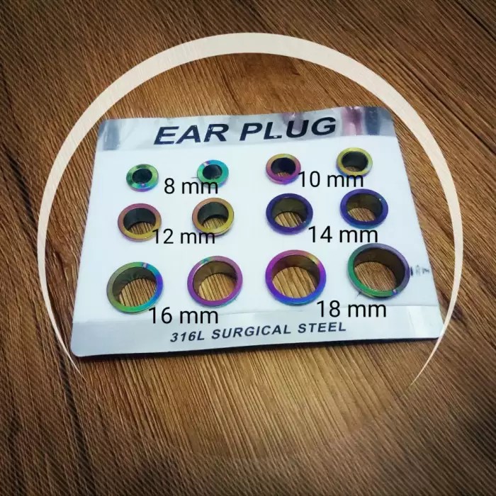 PERSING/EAR PLUG TITANIUM UKURAN 1 MM sampai 20 MM BISA COD