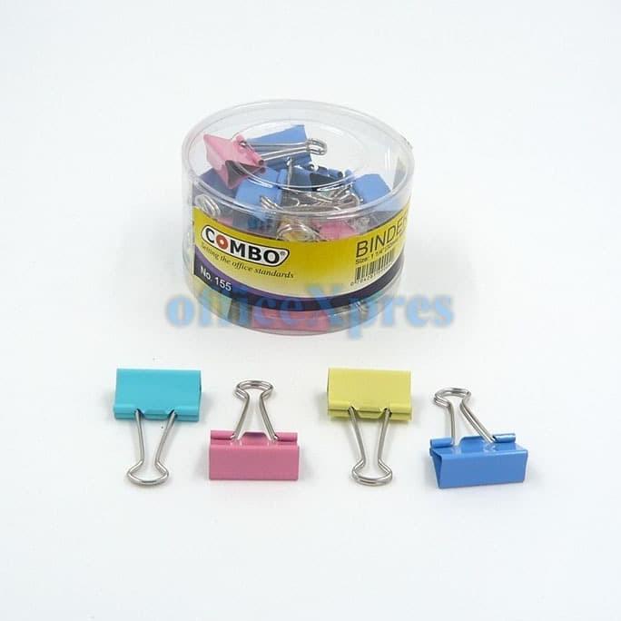 

Binder Clip / Klip Warna / Klip Sedang / Penjepit Kertas 111 Combo