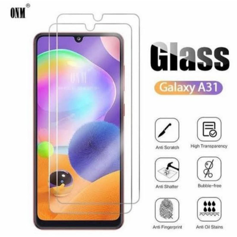 Samsung A31 A51 A71 Note 10 Lite tempered glass anti gores kaca bening