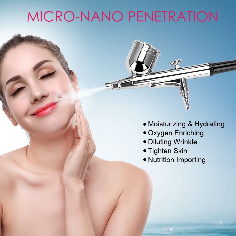 Alat Facial Injection Oxygen Peeling Facial Moisturizing Oxygen Spray / Air Brush 2 In1 Portable