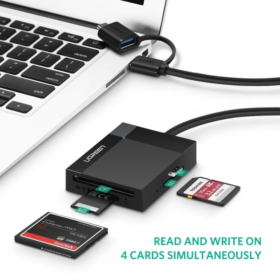 Ugreen USB 3.0 Card Reader with USB-C Plug 40755