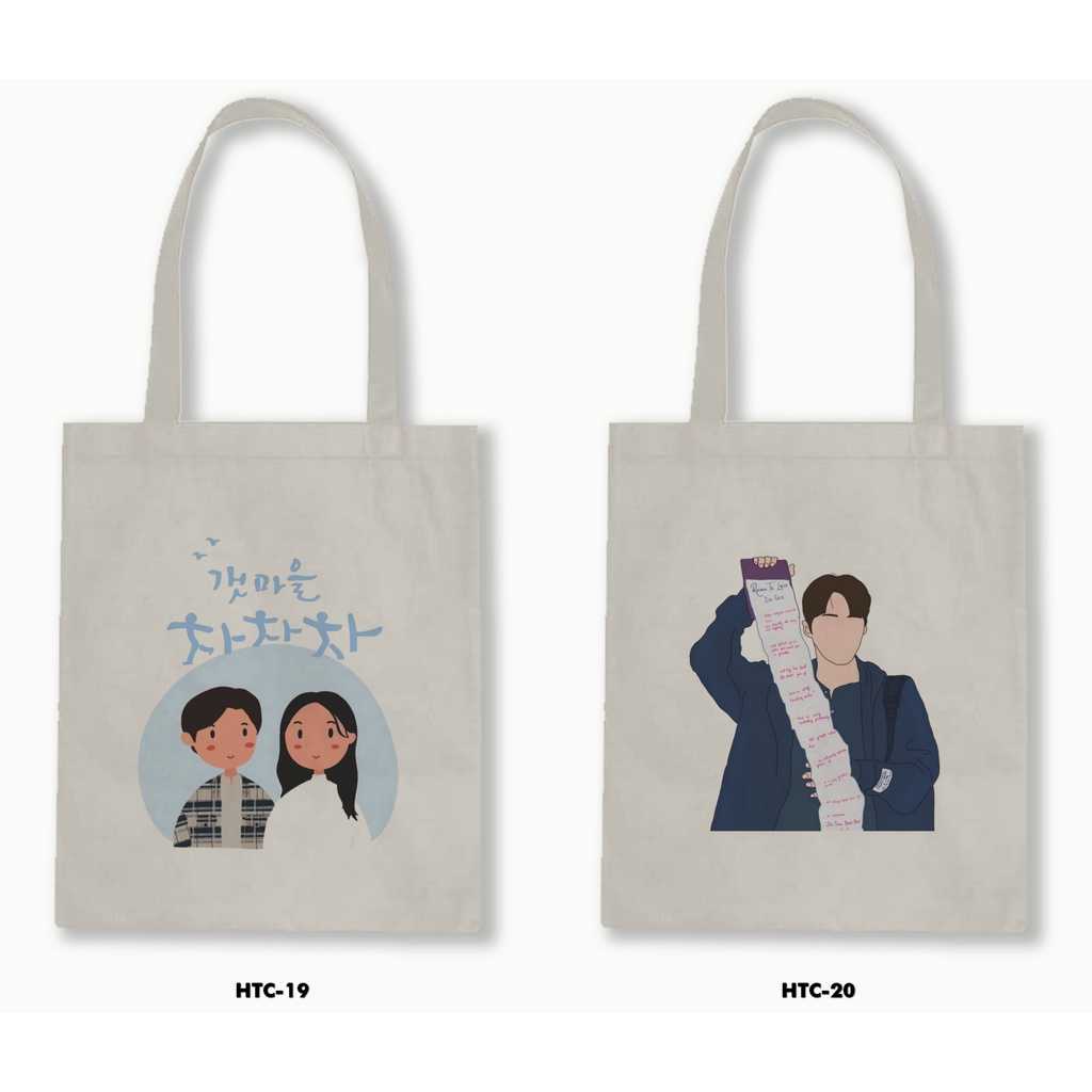 TOTE BAG BLACU - HOMETOWN CHA-CHA-CHA /DRAKOR NETFLIX 01