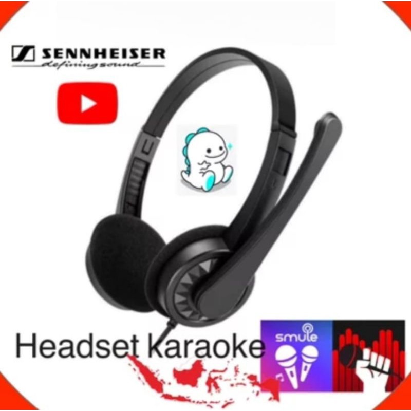 Headset mic karaoke smartphone youtube bigo live dan smule karaoke
