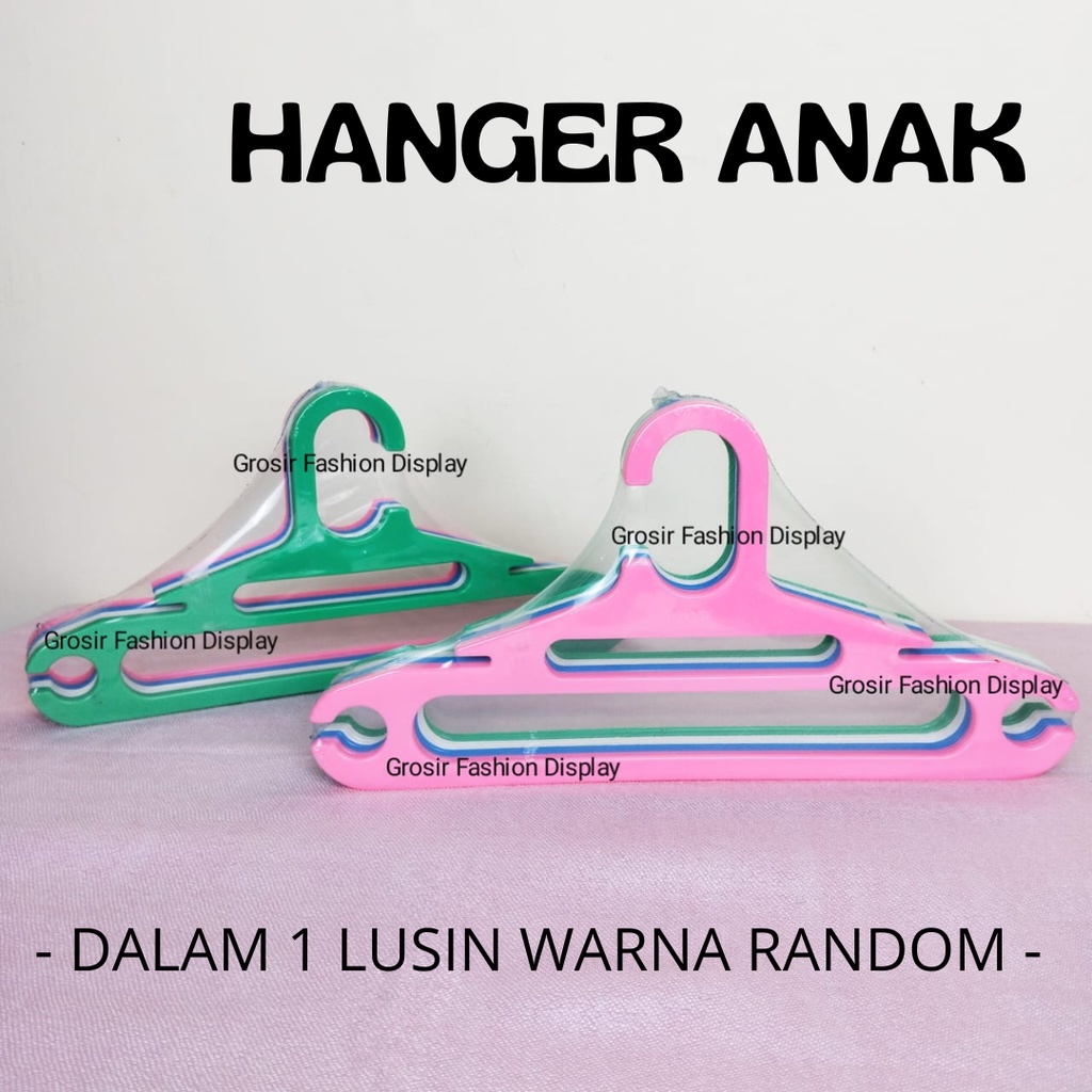 Hanger Plastik Anak Gantungan Baju Plastik Anak Gantungan Baju Hostess Warna Warni Hanger Anak - LS