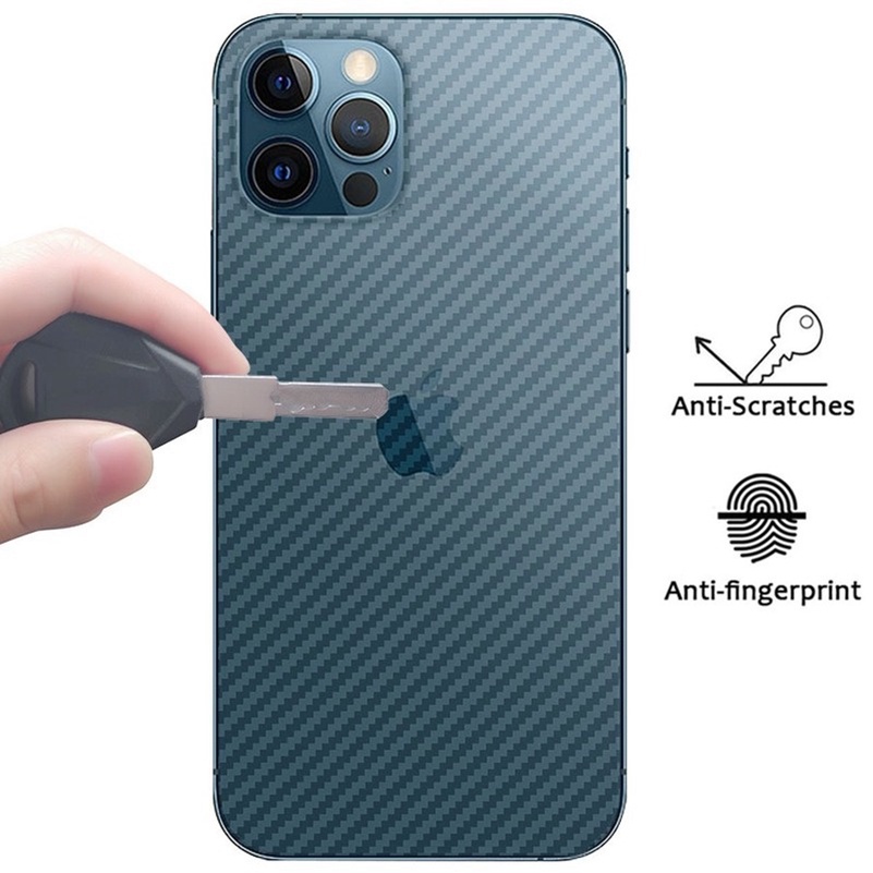 Film Pelindung Layar Transparan Carbon Fiber Untuk iPhone 13 12 Pro Max 12 Mini 11 Pro Max SE 2020 XR X XS Max 7 8 6 6s Plus