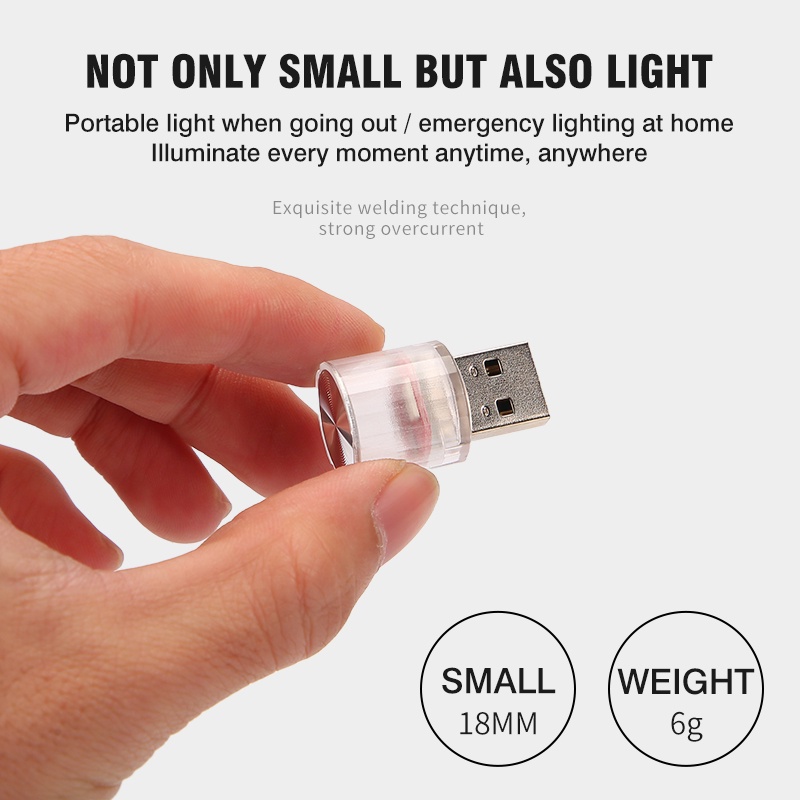 Lampu Atmosfir led mini usb plug play Untuk Dekorasi Mobil