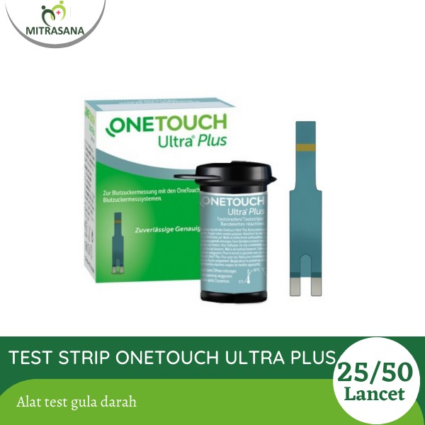 Test Strip Onetouch Ultra Plus Isi 25 Lancet / 50 Lancet