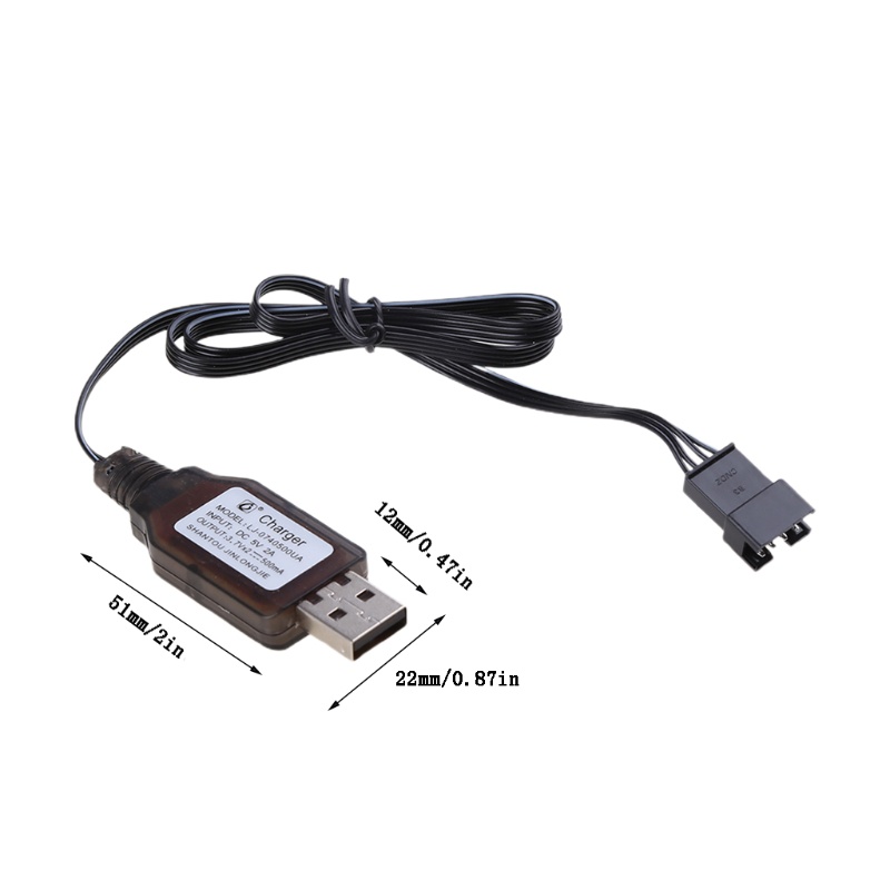 Vivi 7.4V SM-4P Kabel USB Charger RC Kapal Kuat Speedboat R/C Mainan