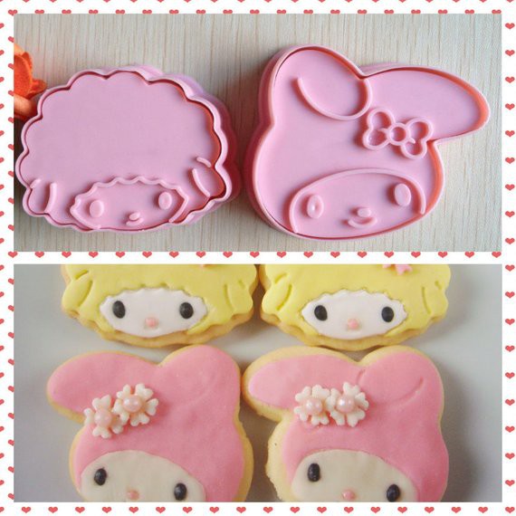 Set Isi 2 Cetakan Kue Kering Kartun - Cookies Cutter - Cetakan Keju Sayur Ham - Cetakan Hiasan Bento