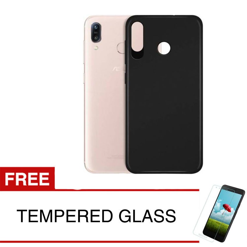 Case for Asus ZenFone Max Pro M1 / ZB602KL - Slim Soft Case - Hitam Solid + Gratis Tempered Glass