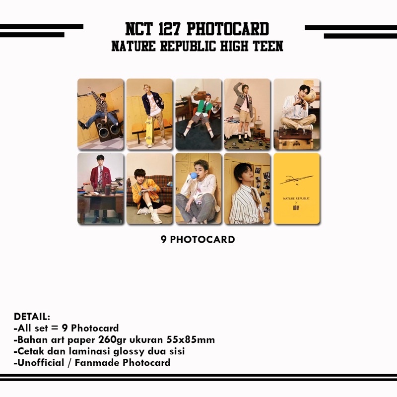 NCT 127 NATURE REPUBLIC HIGH TEEN PHOTOCARD