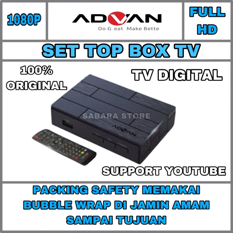 ADVAN DIGIPRO DVBT2 DVB-10KK Set Top Box TV DIGITAL STB FULL HD 1080P DVB T2 support youtube murah