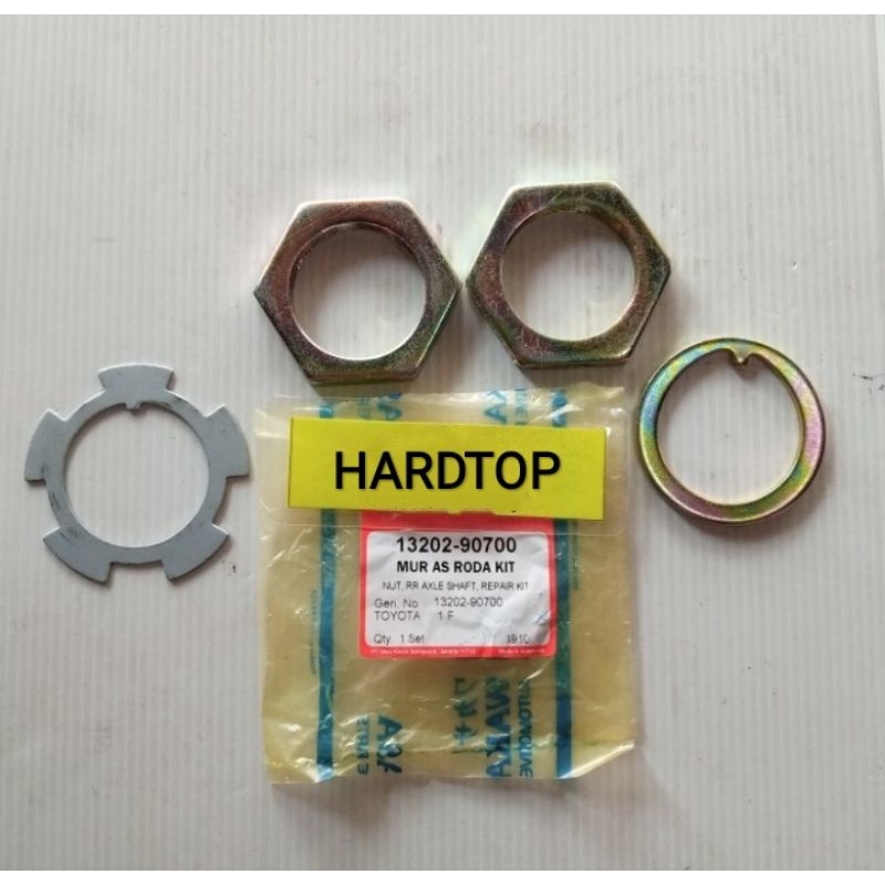 HM - Mur as roda depan Hardtop 1F sudah set, mur as roda kit 1F depan