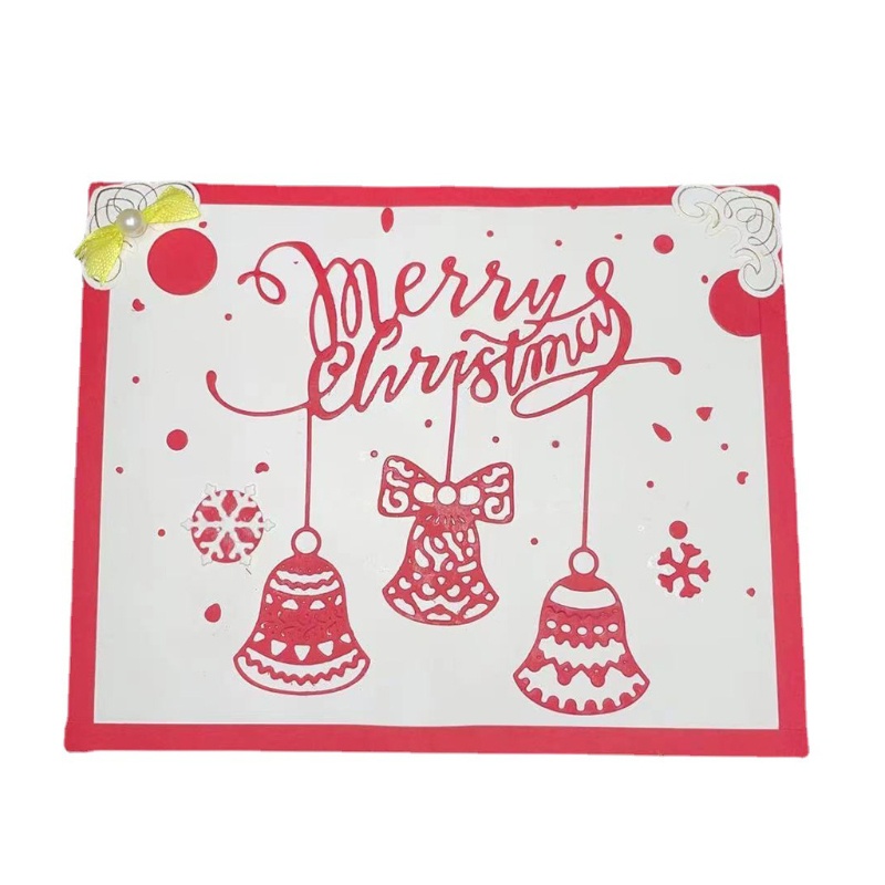 Cetakan Stensil Cutting Dies Motif Lonceng Natal Bahan Metal Untuk Scrapbook / Craft DIY / Kartu