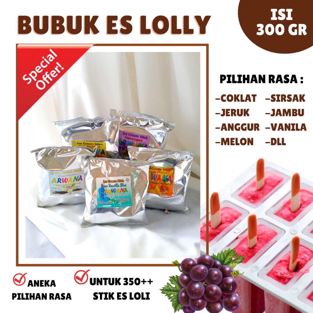 

Bubuk Es Krim Stik Instan Lembut Tepung Soft Ice Cream Arwana Tepung Es Krim Loli Rumahan Halal