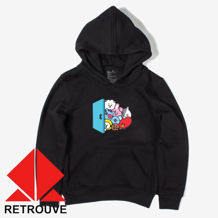 Jaket Sweater Hoodie Anak Anak BT21 X Uniqlo