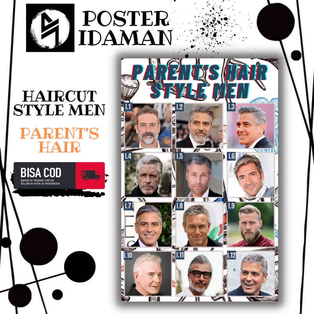 POSTER IDAMAN  - poster pangkas rambut pria 2022 PARENT'S HAIR - poster pangkas rambut terbaru ANAK 