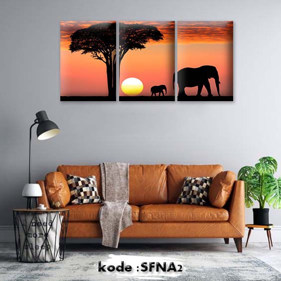 [DECOR] Safana silhouette siluet animal dekorasi foto hiasan dinding poster tempelan Pajangan kayu