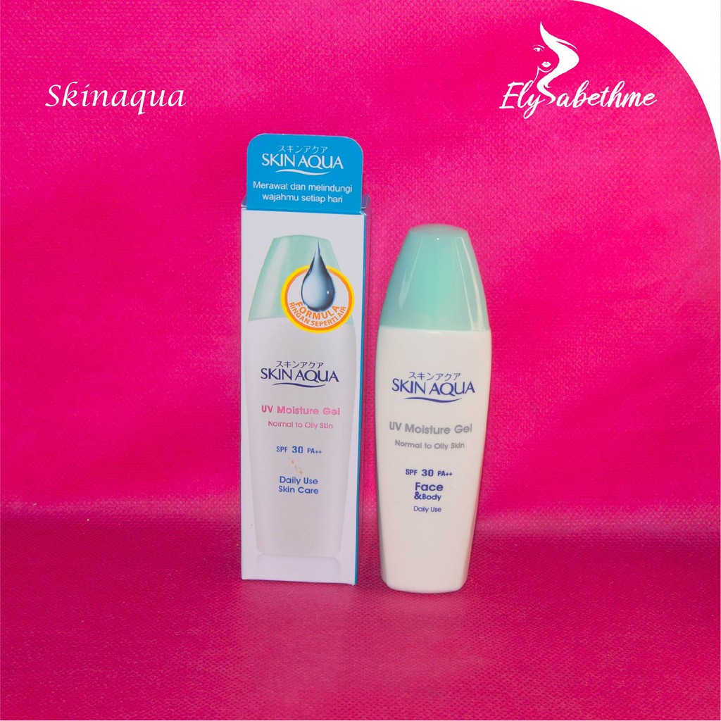 ✿ELYSABETHME✿ ѕкιη αqυα Skin Aqua UV moisture gel (Spf 30) sunscreen plus pelembab moist