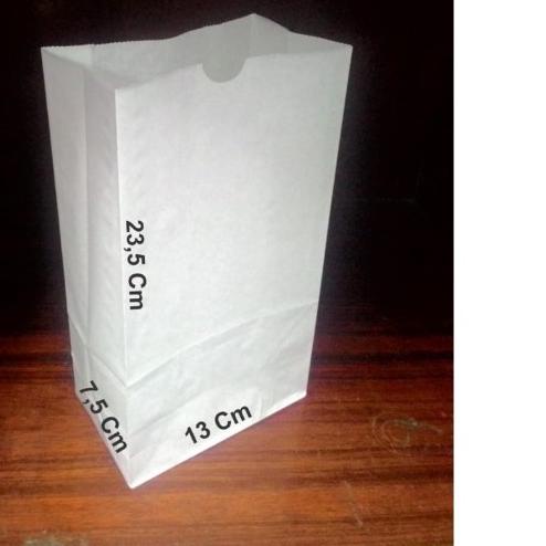 

Paper Bag / Kantong Kertas Anti Minyak Size M "Putih" ( 100 pcs )