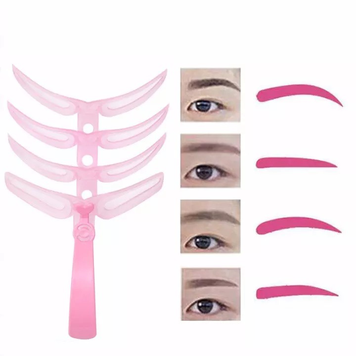 Bundle special - Cetakan Alis 4 IN 1 + 8 IN 1  Eyebrow Template  Model / Alat Cetak Gambar Alis