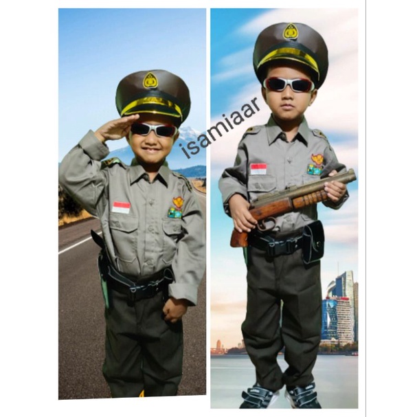 KOSTUM  KARNAVAL POLISI ANAK2/PAUD TK .SD.