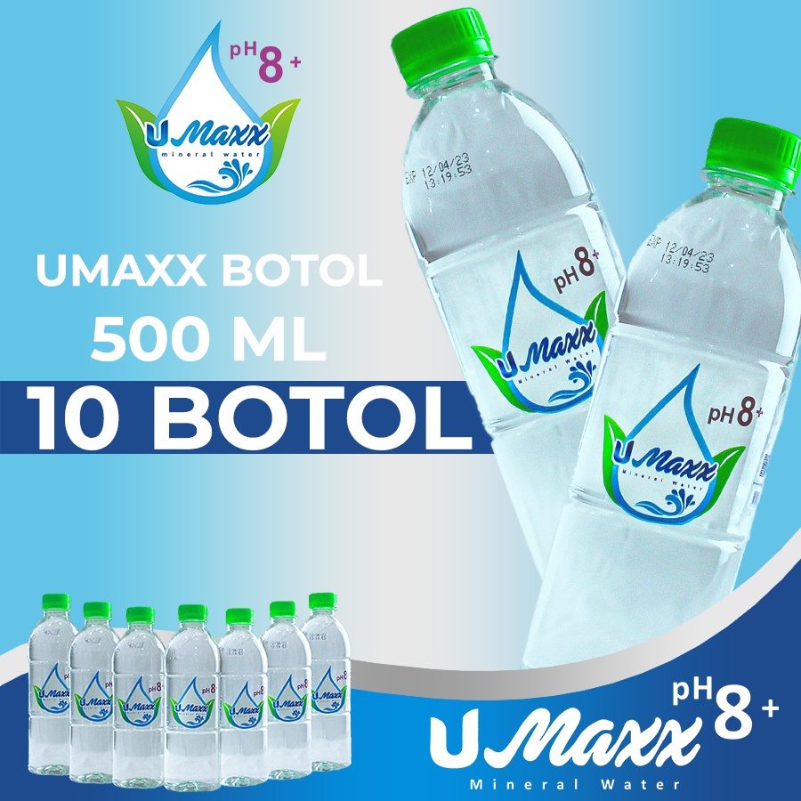 

Umaxx Mineral Water pH8+ Botol 500 ML (10 Botol)