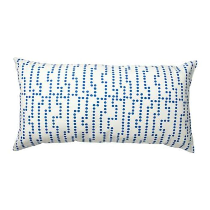 IKEA AVSIKTLIG Bantal Kursi 30x60 cm - Putih biru