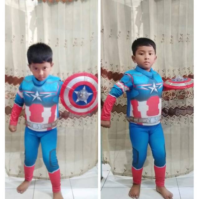 BAJU RENANG PELAMPUNG  KARAKTER CAPTAIN AMERIKA