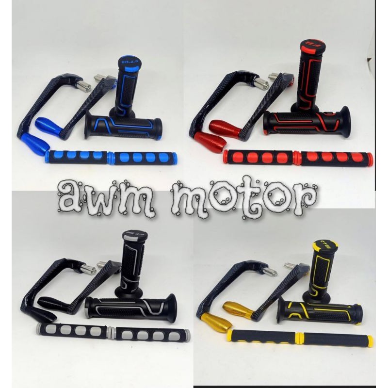 Proguard Carbon sabit + karet hendel jari + Handgrip BAD Ulir 1 paket 3macam